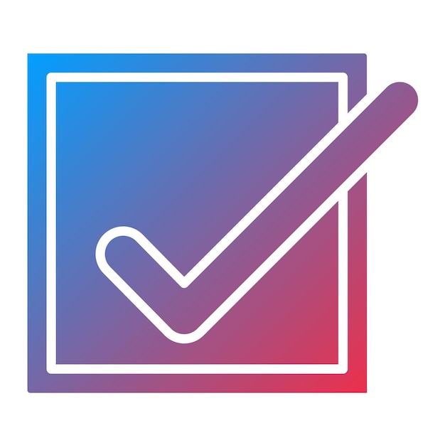 Векторное изображение значка коробки отметки может использоваться для UX и UI