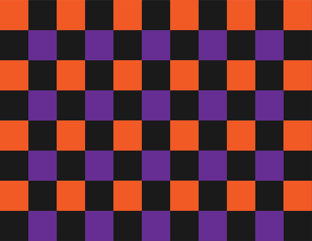 Vector checker board pattern- halloween