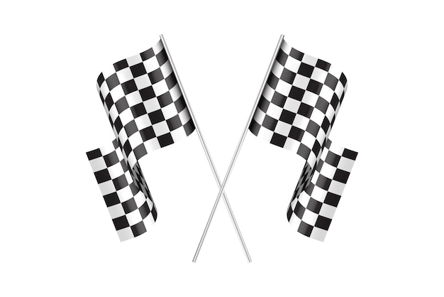 框或框旗 赛车旗<unk > 矢量插图