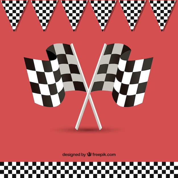 Vector checkered flag background