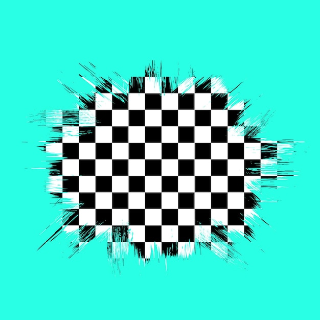 Checkered flag grunge blue background