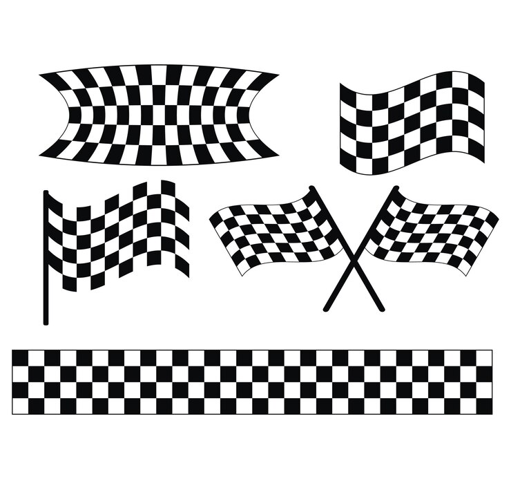 Vector checkered flag race sport finish winner
