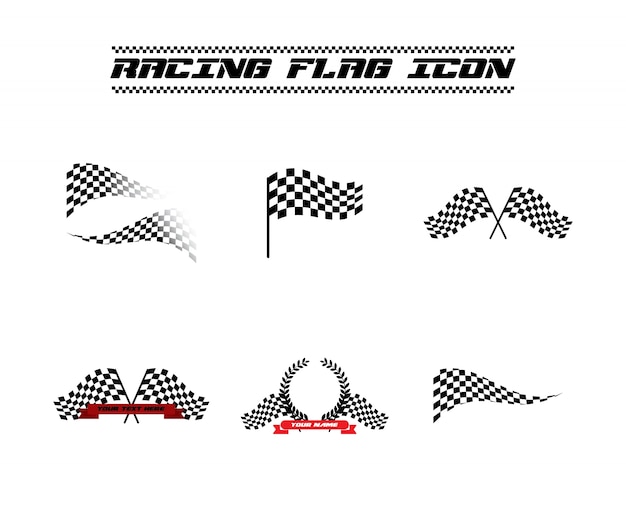 Checkered flag vector icon