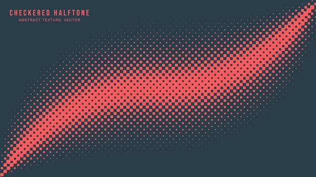 checkered halftone pattern vector curved line border red blue abstract background chequered rounded square dots subtle texture geometric structure half tone contrast graphic minimalist art wallpaper