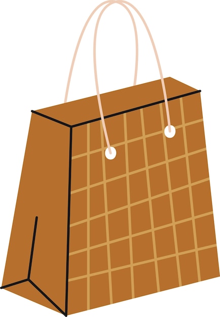 Vector checkered paper bag