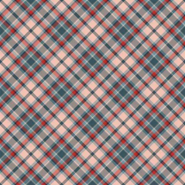 Checkered plaid seamless pattern. Vector background of textile ornament. Flat fabric design. Tartan.