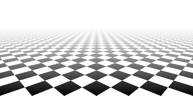 Vector checkered tile geometric perspective checkerboard surface material vector background illustration.