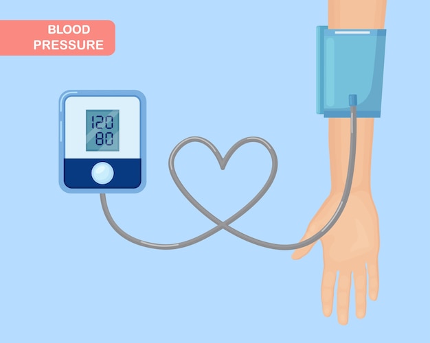 Vector checking arterial blood pressure by tonometer