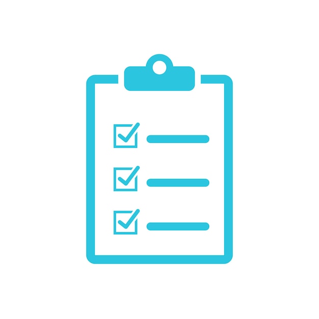 Vector checklist check mark icon from blue icon set