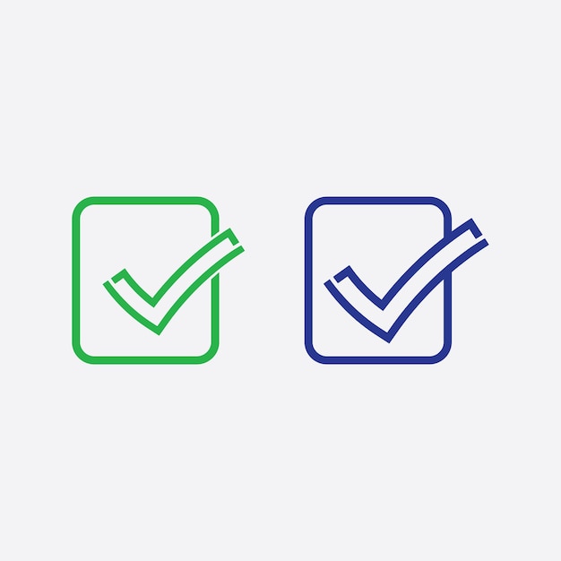 Checklist check mark logo vector or icon Tick symbol in green color illustration Accept okey symbol for approvement or cheklist design