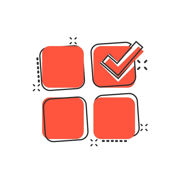 Vector checklist document icon in comic style