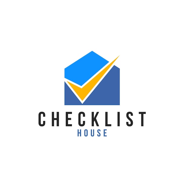 Checklist Home Logo Design Concept Vector Illustration Symbol Icon