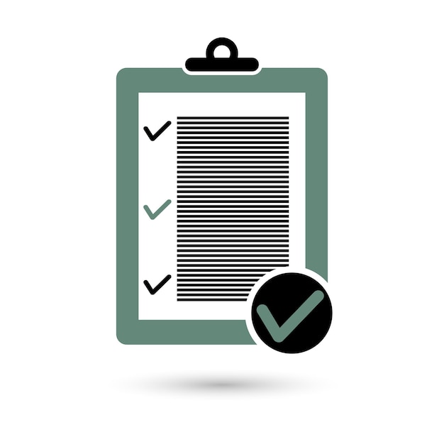 Checklist icon clipboard vector illustration