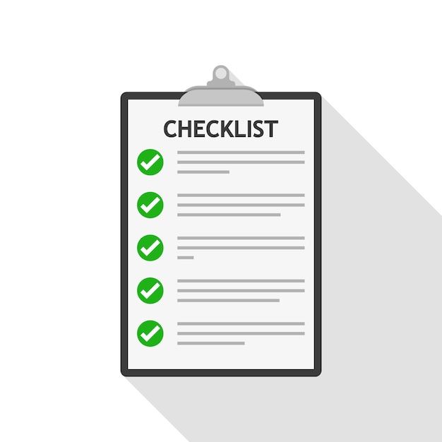 Vector checklist .  illustration