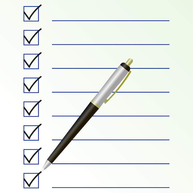 Vector checklist isolated on background. vector illustration. eps 10.