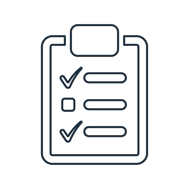 Checklist outline icon Line art vector