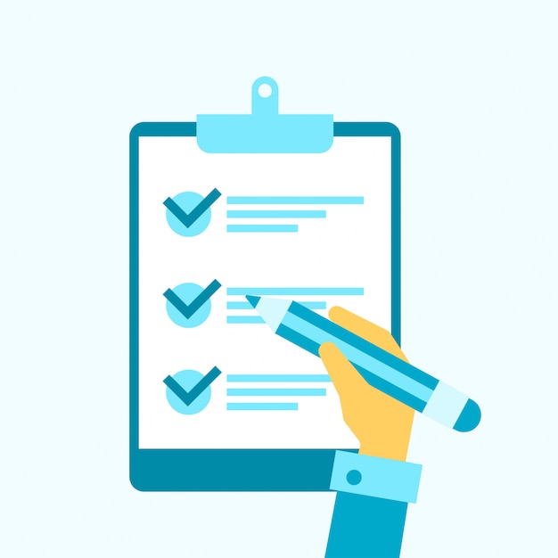 Checklist task flat illustration