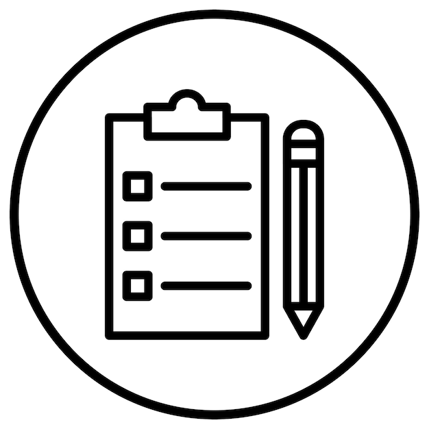 체크리스트 터 아이콘 디자인 일러스트레이션