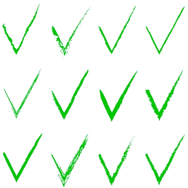 Vector checkmark green approval