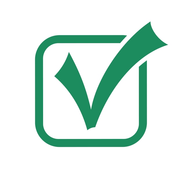 Vector checkmark icon. check mark tick correct symbol. ok, approved sign. isolated vector illustration