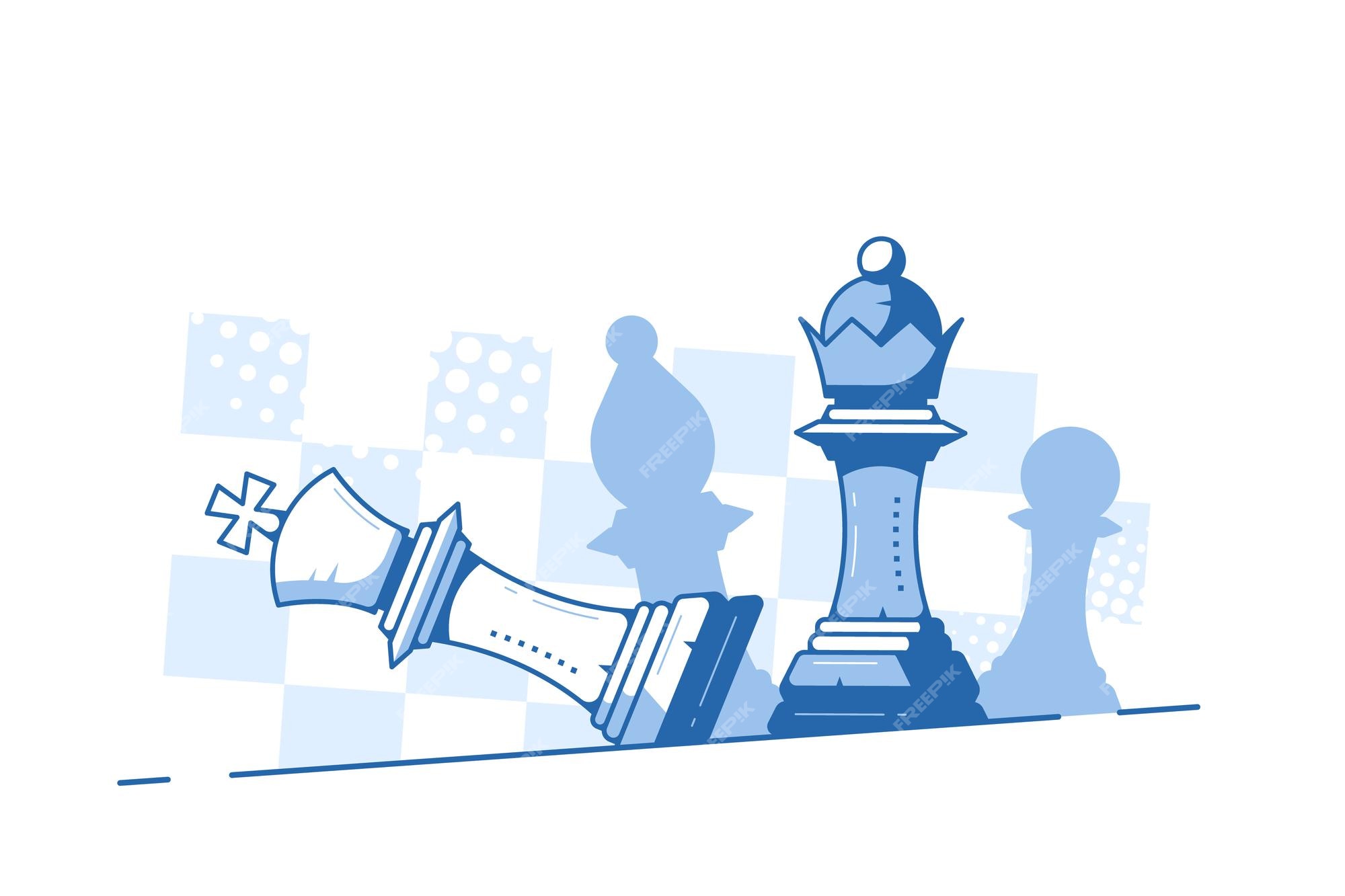 Checkmate Chess King Queen Stop Motion Stock Photo 2370092237