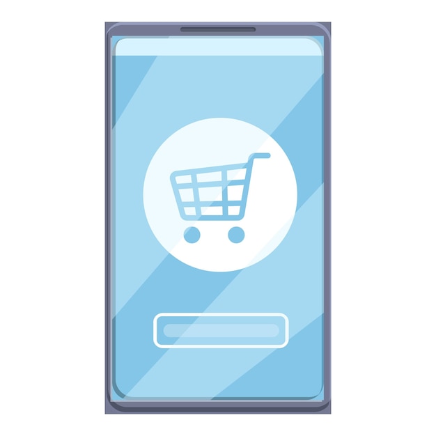 Значок оформления покупки в Интернете. Мультфильм о векторной иконке онлайн-покупок для веб-дизайна, изолированной на белом фоне