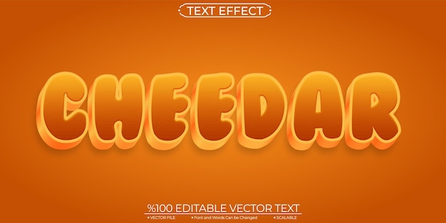 Cheedar Cheese Editable and Scalable Text Effect