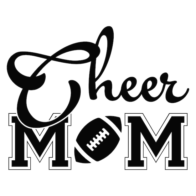 Vector a cheer mom logo with the word on it