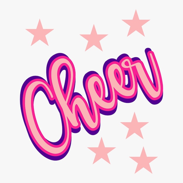Cheer retro T-shirt ontwerp