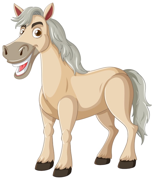 Cheerful Cartoon Horse Illustration