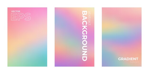 Cheerful Colorful Vibrant Pastel Colors Gradient Background Display