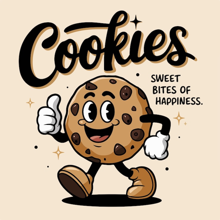 Vector a cheerful cookie mascot illustration