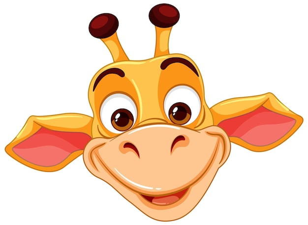 Vector cheerful giraffe cartoon character