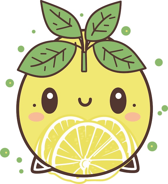 Cheerful lemon burst vector tee per bambini