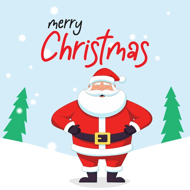 cheerful santa christmas greeting