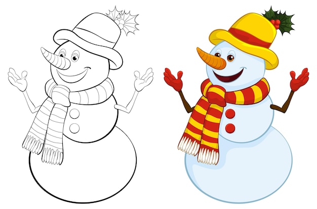 Cheerful Snowmen in Winter Apparel