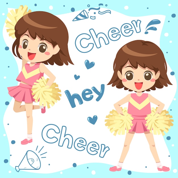 Cheerleader cartoon 