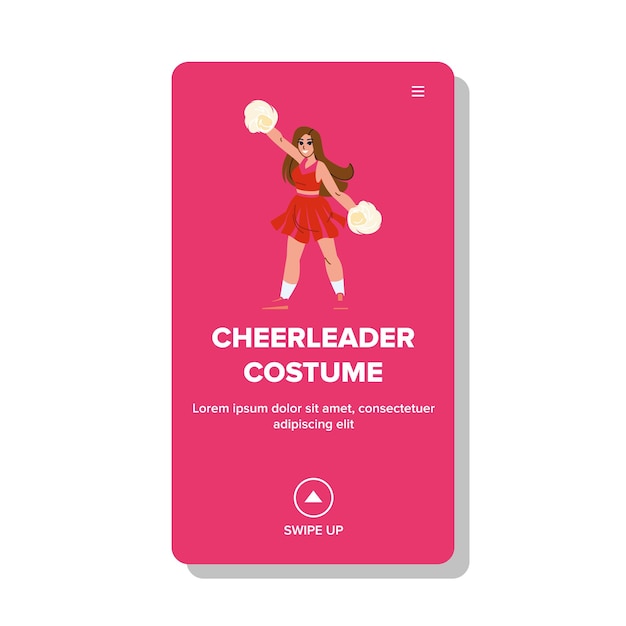 Cheerleader costume vector