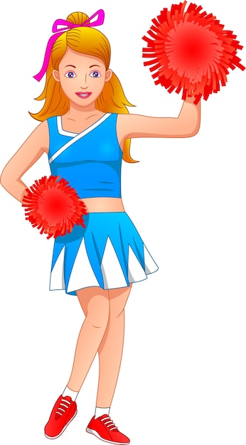 Vector cheerleader pose