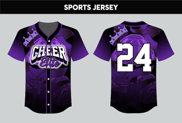 Vector cheerleader purple royal jersey design