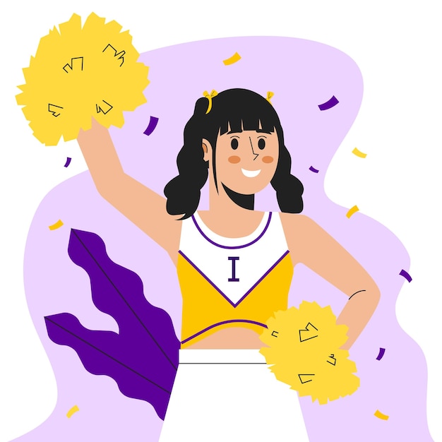 Vector cheerleader vectorillustratie