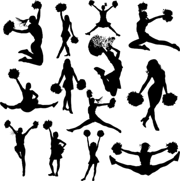 Векторные файлы Cheerleading Cheer Pom Poms