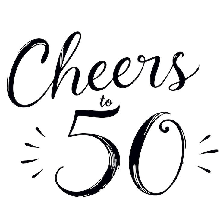 Вектор на здоровье 50-й пятидесятой годовщины рождения