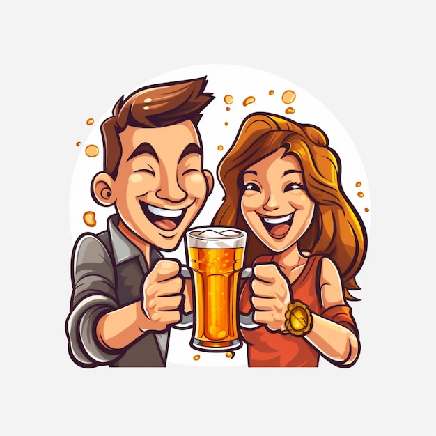 Vector cheers clipart cartoon vector