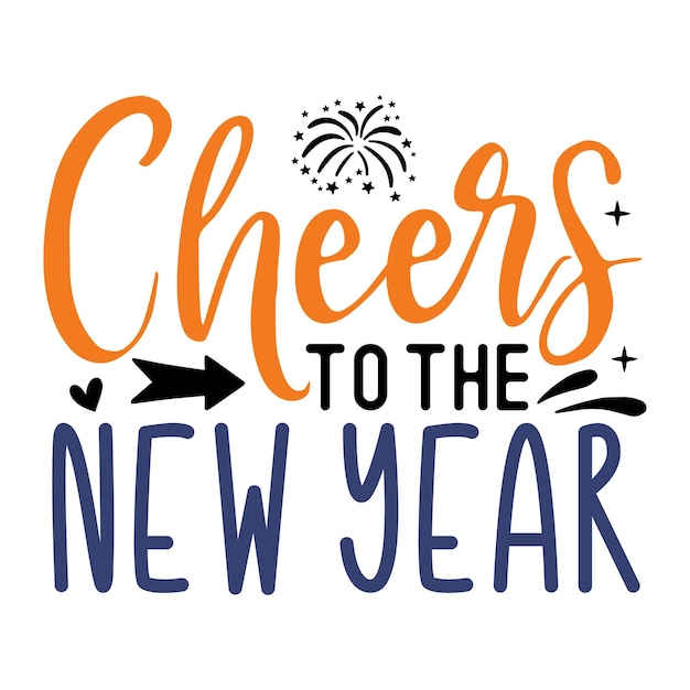 Vector cheers to the new year svg