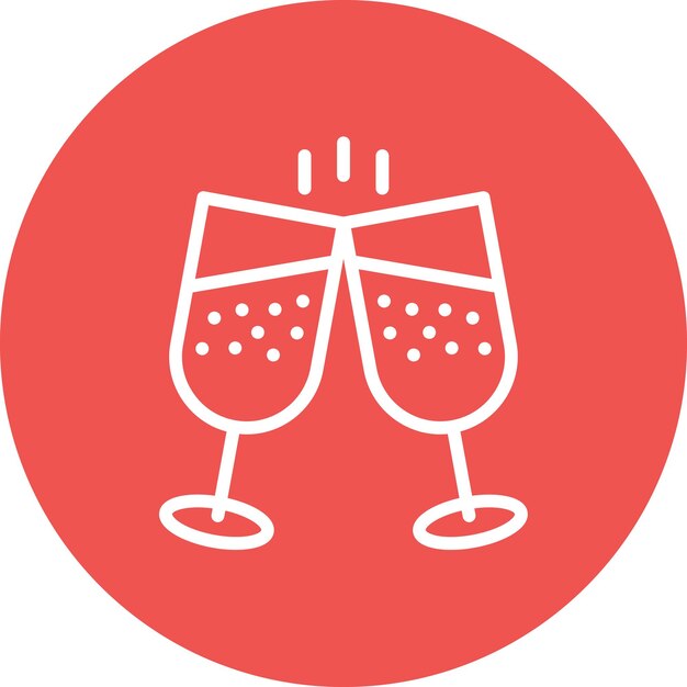 Cheers vector icon illustration of Wedding iconset