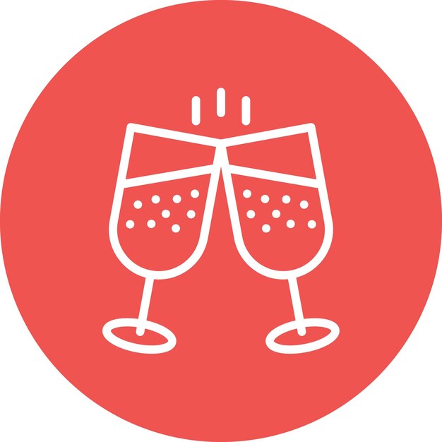 Cheers vector icon illustration of Wedding iconset