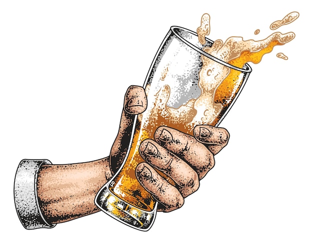爽やかなビールを飲んで