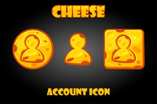 Pulsanti di account cheese al menu di gioco.