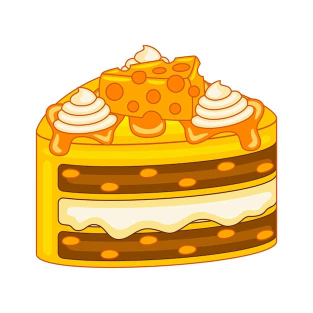 cheese cakes in vector illustration